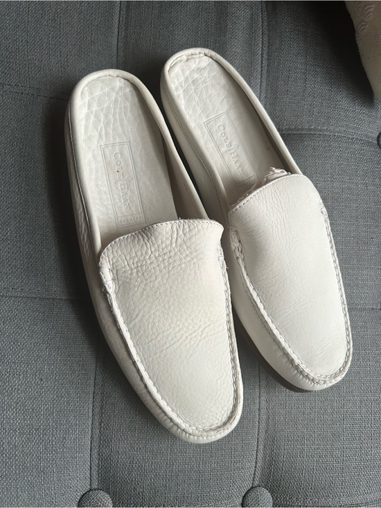 Cole Haan Shoes - Cole Haan Women’s White Leather Slip-On Loafers